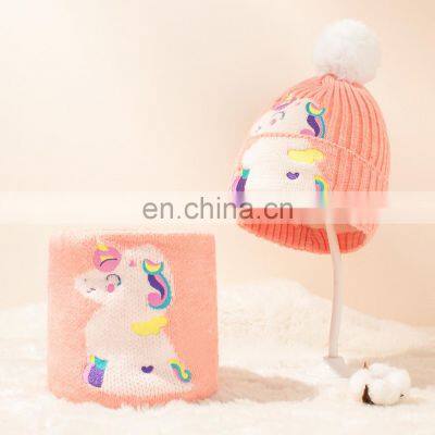 Winter Kids Hat Scarf Set Knit Fleece Lined Beanie Neck Warmer Scarf for Toddler Boys Girls Ages 6 Months to 4 Years photo-2