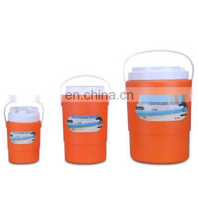 Plastic 1 L 3 L 8 L portable cooler jug set cold insulated water bucket for camping