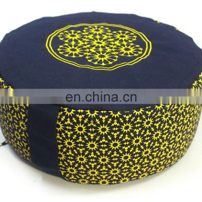 100% organic cotton canvas buckwheat hull filled custom color and custom size wholesale meditation cushion yoga zafu