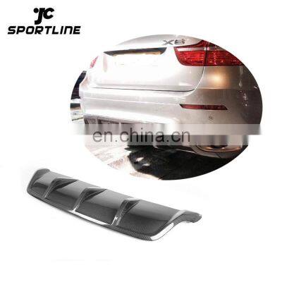 E71 X6 Carbon Fiber Rear Lip Lower Diffuser Spoiler Fit for BMW X6 E71 08-14