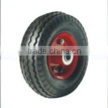 High Quality Pneumatic Rubber Wheel 10x3.50-4 With Red Rim 6202RZ Bearing photo-4
