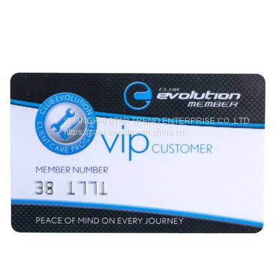 Plastic Card with Embossing Number As the Loyalty Card