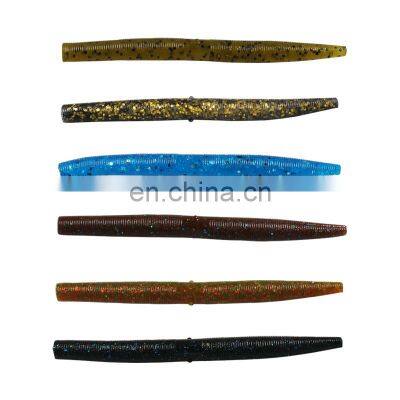 Hot selling 8cm/10.5cm 3.4g/5.5g artificial pvc earthworm soft lure plastic fishing lure worm