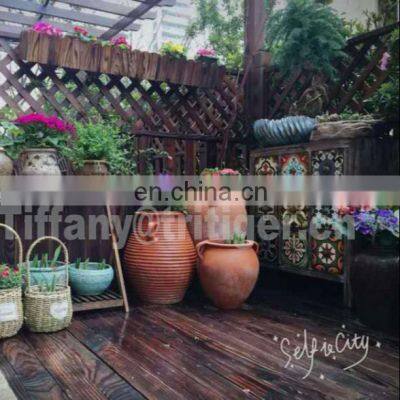 Caoxian Furniture 100% Solid Wood Printing Color Antique Vintage Cabinet photo-5