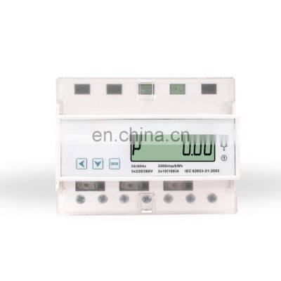 3phase rail smart modbus electrical prepaid energy meter electricity consumption monitor