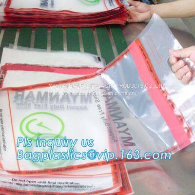 Tamper Evidence Bags With Barcode And Serial Number Bank Money Coin Deposit Change Security Bags photo-2