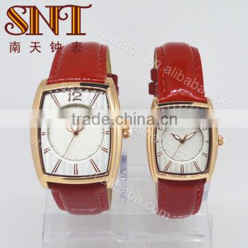 Fashion leather quartz watch couple watch for ladies