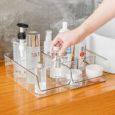 Refrigerator Organizer Bin With Removable Dividers Clear Plastic Storage Container for Freezer, Kitchen Cabinets Pantry Storage photo-4