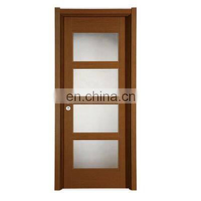 Glass Bedroom Bathroom Water Resistant Solid Oak Wood Door Interior Room Accordion Wooden Glass Doors Price photo-2
