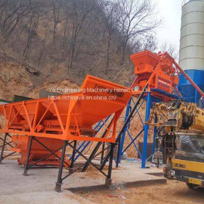 hot sale hzs50 concrete mixing plant with hopper from famous factory