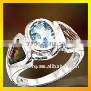 top quality Zircon fashionable 925 silver jewellery ring paypal acceptable