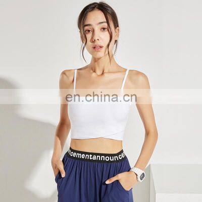 Custom Private Label Sexy Strap Yoga Bra Women Workout Sports Running Wear Crop Top Gym Fitness Clothes