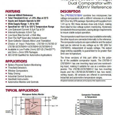 LT6700CS6-1 # TRMPBF Comparator ADI Original Stock