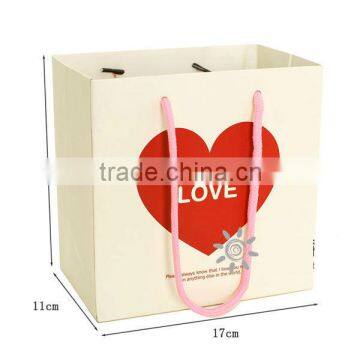 cute paper gift bag, decorative gift bag with handle, Korean shopping bags