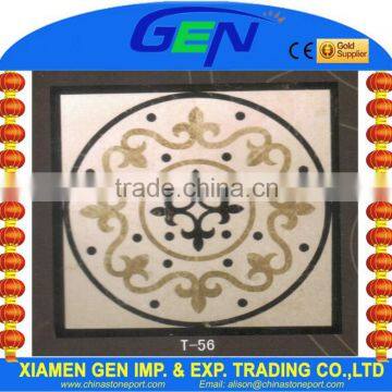 Popular Lobby Waterjet Stone Medallion Tile