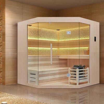 China Hot Selling Portable Sauna Room Hydrotherapy Care Products Infrared Infrared Sauna Room and Square Wooden Dry Sauna Room
