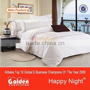 Happy Night full size 4 pcs embroidery hotel bedding set GOB-9