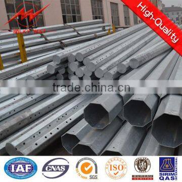 11.88m-462dan Galvanized electric pole Utility Pole for power distribution Equipment