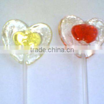 hart shape crystal lollipop