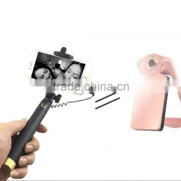 New Extendable Wired Monopod Smartphone Selfie Stick