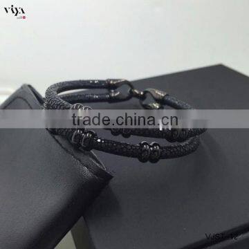 2016 Fashion Bracelet Stingray Leather With Higher End Quality Standard Leather Rope Bracelet