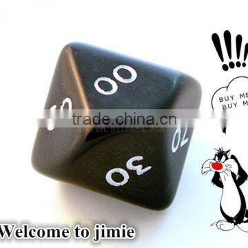 black custom 10 sided dice