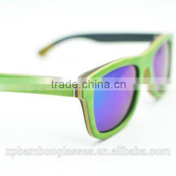 2015 New Fashion Handmade Custom China Polarized Skateboard Wooden Sunglasses(SS1006)