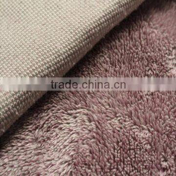 100 % polyester thick wool sherpa cationic fabric for blanket