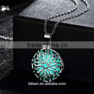 Amber Necklace With Moon Stone Glow in the Dark Necklace photo-4