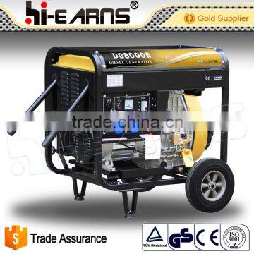 6.5KW portable open frame model 8KVA diesel generator