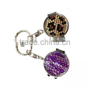Bling Rhinestone Heart Shape Jeweled Mirror