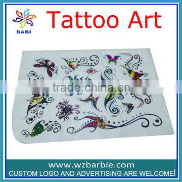 2014 butterfly Non-toxic Water transfer temporary sticker tattoo