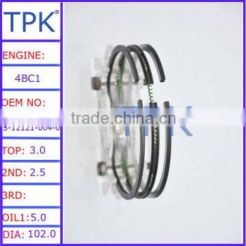 Isuzu engine Piston ring,4BC2 piston ring, 4BC1 Piston Ring 5-12121-004-0 5-12121-004-1