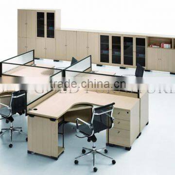 Classic 4 Person Cubicle Call Center Design Wooden Office Open Workstation(SZ-WS912) photo-3