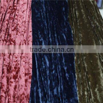 Hot Selling Polyester Spandex Ice Crushed Silk Velvet Fabric For Leggings