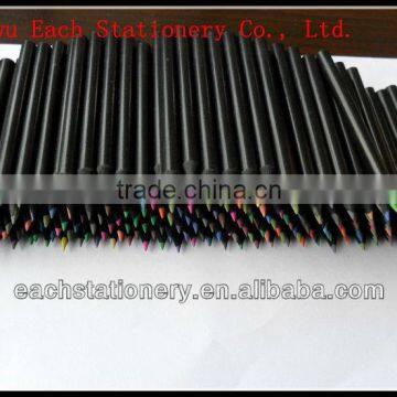 7'' High Grade Black Wooden Sharpened Color Pencils                        
                                                Quality Choice