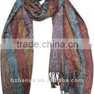 Promotional scarf with fringe fashion viscose scarf autumn scarves