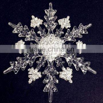 High Quality Christmas Tree Decoration Clear Acrylic Snowflake