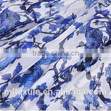 Quality and Quantity Assured Silk Chiffon Floral Printed Fabric photo-4