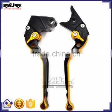 BJ-LS-011 Golden Motorcycle Long Clutch Brake Lever Set CNC Aluminum for Yamaha MT-01 photo-2
