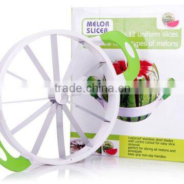 Fruit Tools 12 Slices Stainless Steel Melon Slicers Watermelon Cutter photo-2
