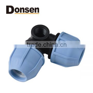 2014 90 ELBOW WITH LATERAL THREADED FEMALE TAKE OFF PP COMPRESSION FITTINGS