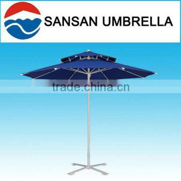 250CM blue double-deck garden umbrellas for sale