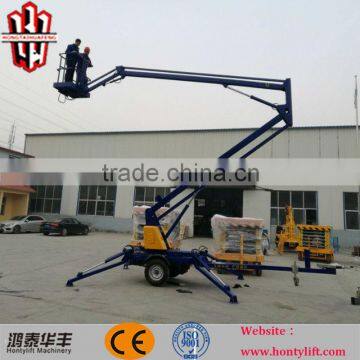 10m New product with CE aerial working platform Boom lift with wheels