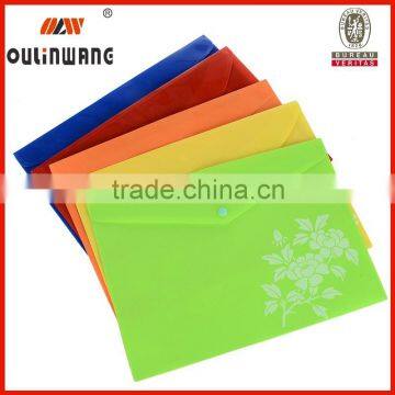 colorful A4 poly file pockets