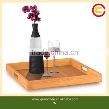 Square Natural Bamboo Serving Tray for All Occasions