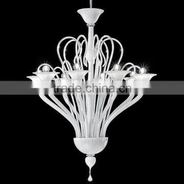 Modern Colored Glass Chandelier Lighting Pendant Hanging Light Fixture 8 Arms LED Suspension Lamp CZ3562/8
