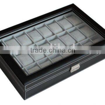 Leather wrist Watch display Box