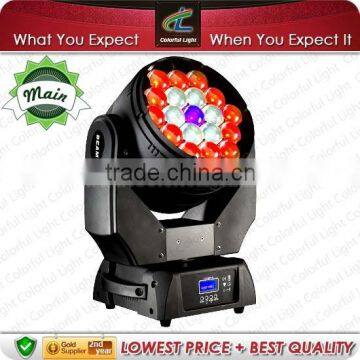 19pcsx12.8W RGBW 4in1 LED Moving Head Zoom Light