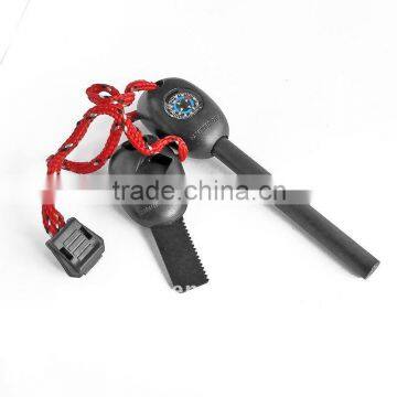 camping fire starter with whistle and compass,fire flint